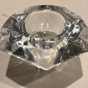 Orrefors crystal votive candle holder.